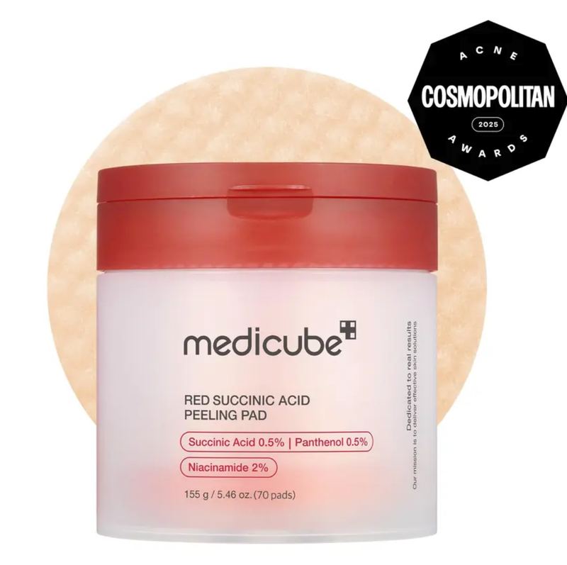 Red Succinic Acid Panthenol Pads | Niacinamide + Salicylic Acid Skincare
