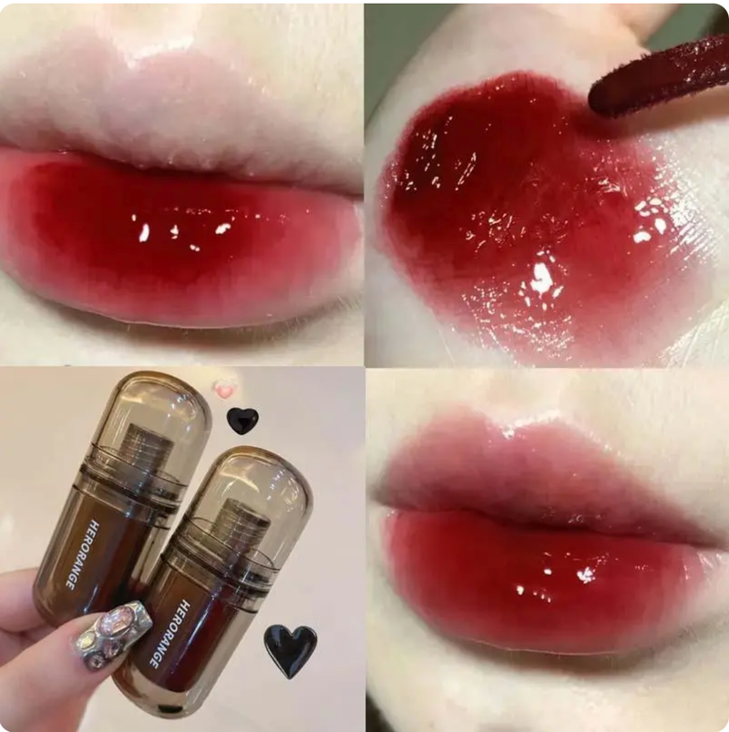 HERORANGE Hydrating Lip Glaze for Women, Hydrate Glossy Mirror Finish, Long-lasting, Non-transfer Formula, Affordable Lipstick, Moisturizing Lipgloss, Makeup, Cosmetic