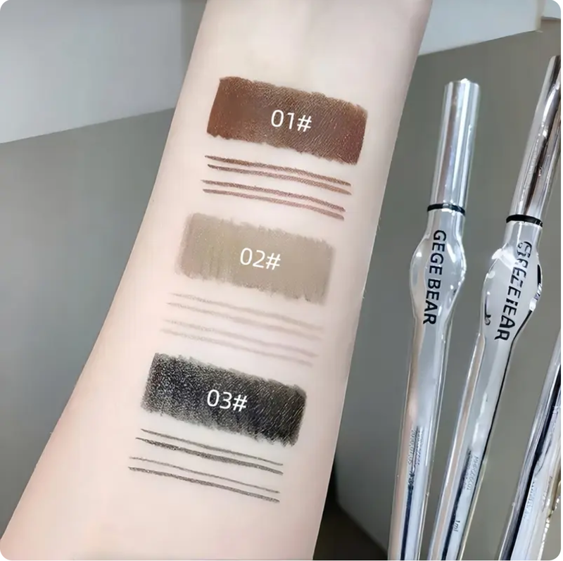 Waterproof & Sweat-Resistant Eyebrow Pencil - Dual-Ended Design, Smudge-Proof Formula, Creates Natural & Full Brow Look - Suitable For Daily, Special Occasions, Gifting - Fits Light Brown To Dark Brown Hair Colors - Cosmetic Essential, Everyday Makeup