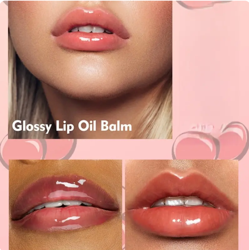12 pcs Lip Oil Sets Gifts for Women Cosmetic Clear hose Colorless moisturizing Hydrating lip gloss lasting gloss adult lip care travel portable Glossy