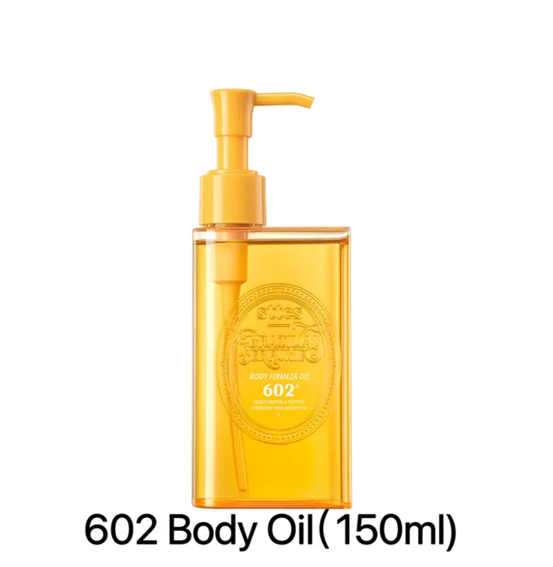 Sttes Body Firmeza Oil，602 perfume fragrance，Dry Skin Bath Massage Moisturizing Oil containing Jojoba Seed Oil and Olive Oil, 5.07 fl oz pump bottle.