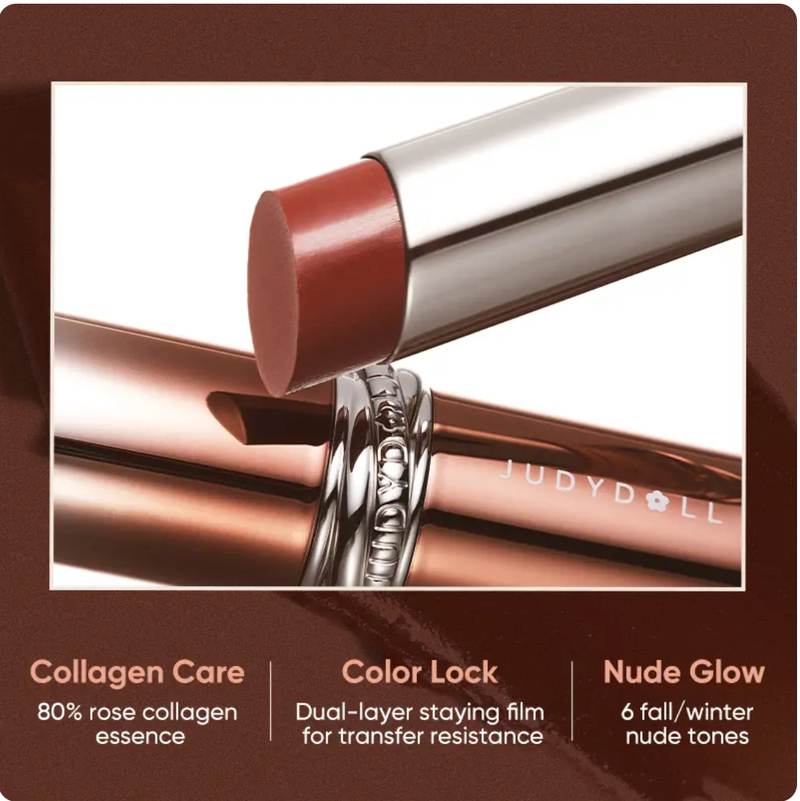 JUDYDOLL Stay Shine Lipstick, PDRN, Smooth, Mirror Lip Glaze, Glossy Lip Stain, Hydrating Oil, Transfer-Proof, Waterproof, Long-Lasting, Buildable Color, Moisturizing Shine, Not Easy To Fade, Cosmetics, Hydrate, Makeup, Spring Gift, Refresh Look